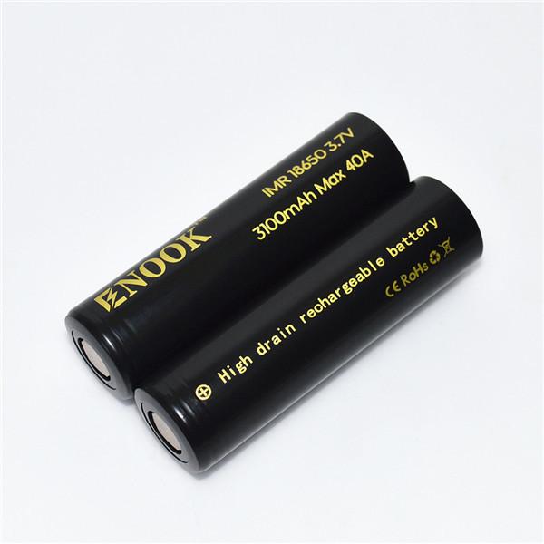 Enook 100%original battery 18650 3.7V 3100mah 40A full capacity lithium battery for e-bike in stock