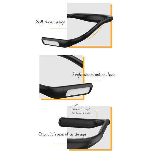 Силика гель АБС висящий на шее читальный свет USB светодиодный читальный лампа для студентов