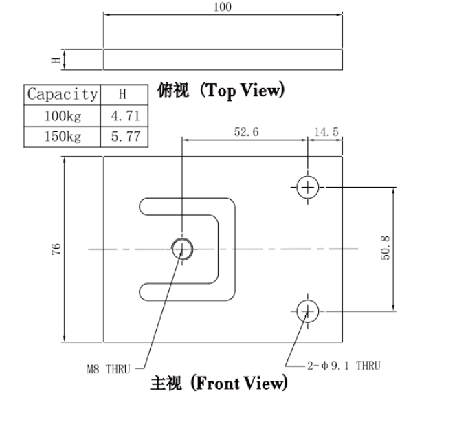 Low Profile Planer sensor  Stud Type Load Cell