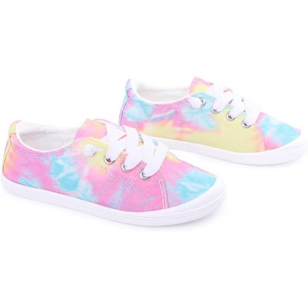 Girls And Boys Kids Canvas Sneakers Low Top Comfortable Walking Shoes