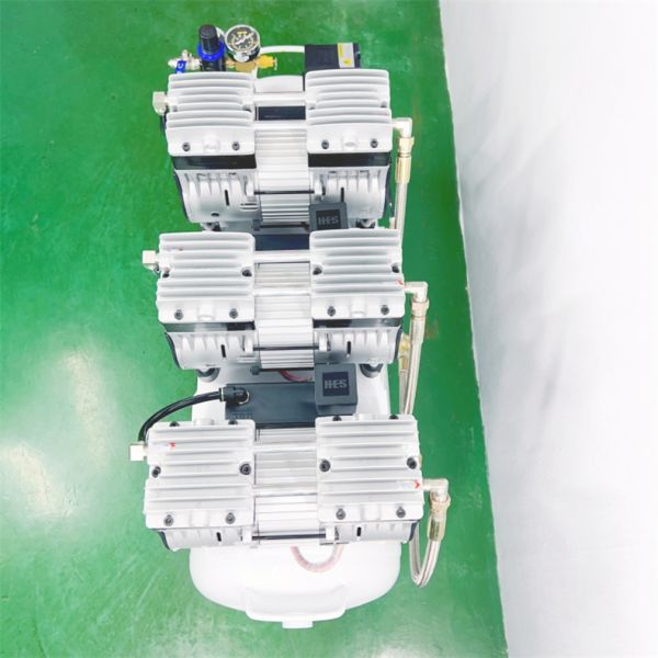 90L Silent Air Compressor Oil Free 2500W Dental Air Compressor Used For 6 Dental Chair