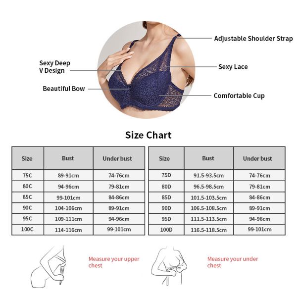 Wholesale Women Bra Lace Decoration Sexy Bras Adjustable Straps High Quality for Female C/D Cup Bras