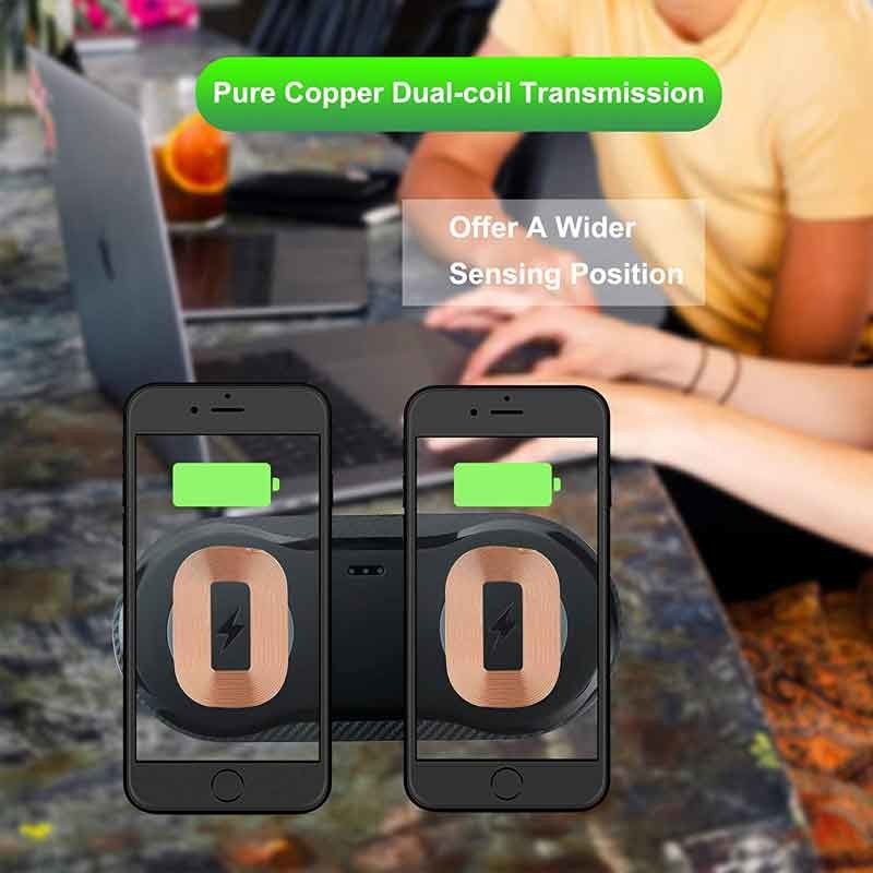 портативная машинка 2 пусковой площадки 5W 7.5W 10W OVP OCP двойная беспроводная поручая в 1
