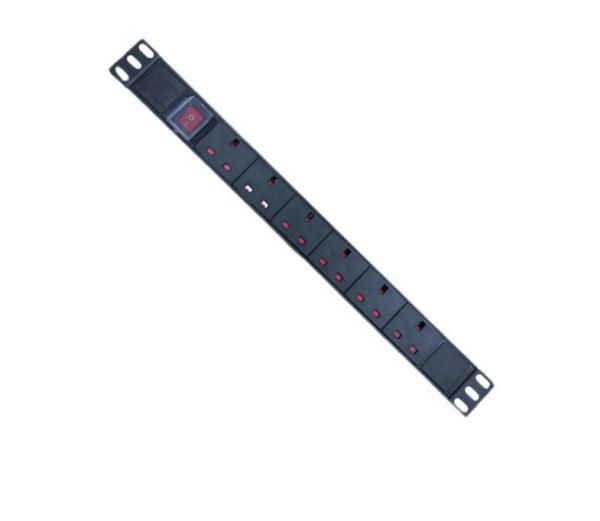 Industrial Server Rack Power Socket , Universal Socket Tool 6 Way UK Type