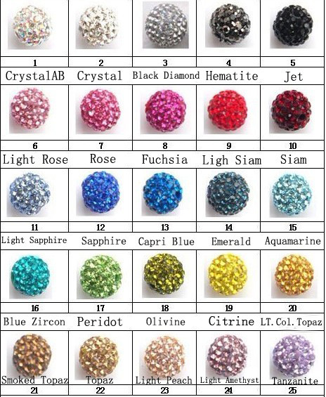 OEM Colorful Fancy Clay Shamballa Bead / Crystal Pave Beads Jewelry