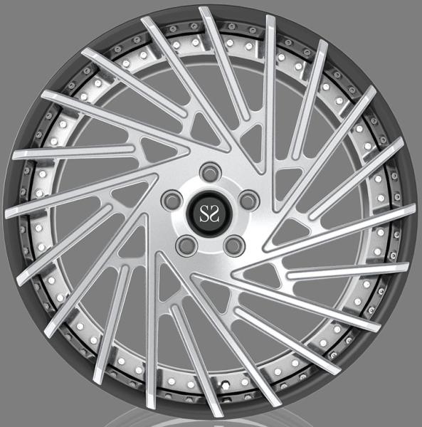 2-piece forged wheels Brush Custom 21 Inch Rims 5x112 For Audi R8 V10 Spyde Forged Alloy Rims