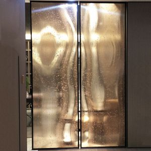 Экран ливня бронзового искусства ячеистой сети медной проволоки прокатанный стеклянный