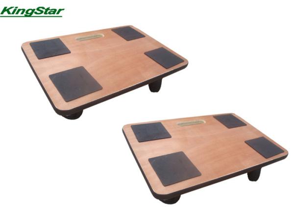 Wooden Heavy Duty Furniture Dolly With Anti Slip Square Area And PVC Seal 300kg Capacity