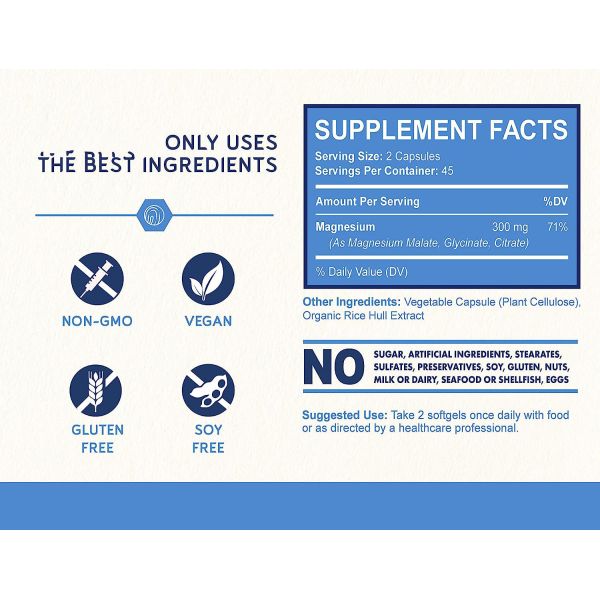 OEM Magnesium Complex Glycinate Max Absorption L- Threonate Magnesium Capsules For Healthy Sleep Habits