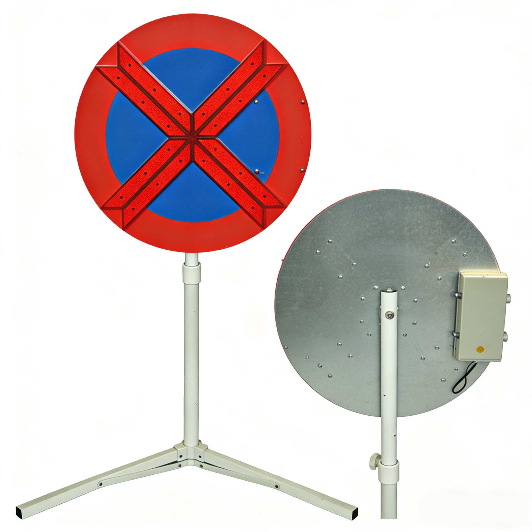 Solar Power Triangle Bracket LED Arrow Board 500mm Diameter