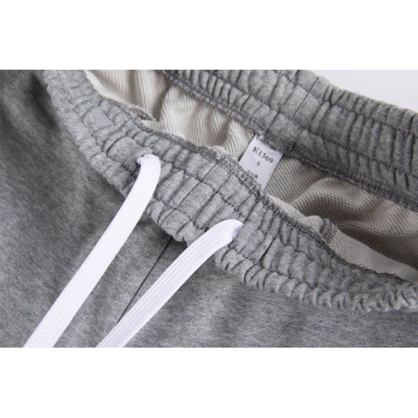 Men's Classic Heather Gray Fleece Sweatpants with Relaxed Straight-Leg Fit and Elastic Waistband