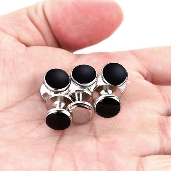 Brass Mens Cufflinks And Studs Set For Tuxedo Formal Kit Business Wedding Shirt