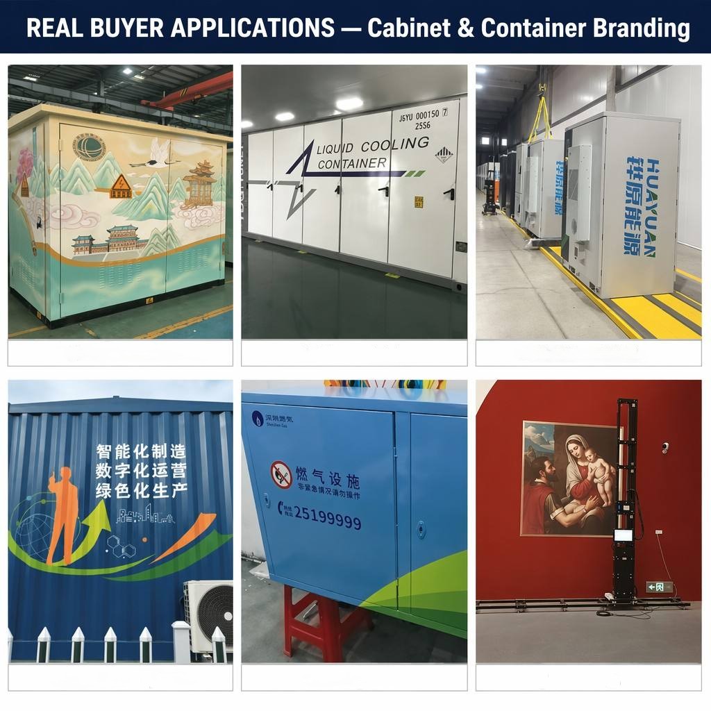 High Definition Sharp Text Industrial Cabinet UV Wall Printer  Dual Epson Heads Automatic Vertical Mural Machine