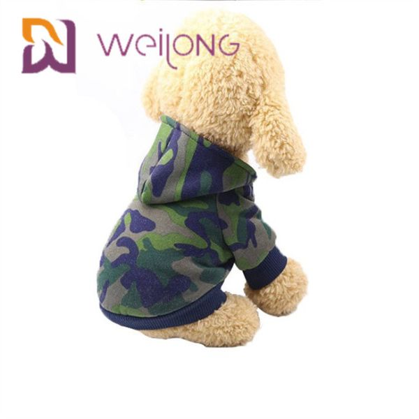 PET T-Shirt Customized Digital Print Camo Dog Hoodie / Sweatshirt
