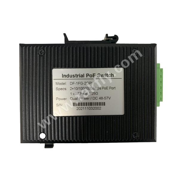 Industrial POE Ethernet Switch 2 Port Gigabit with SFP Slot
