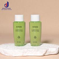Luxury Empty Plastic Body Wash Bottle Flat Shoulder Toner Bottle with White Cap Frosted Clear White Shower Gel Packaging