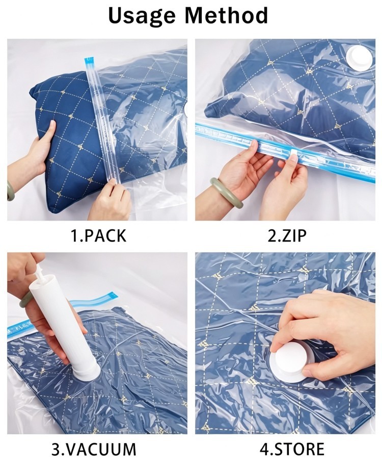 Eco Friendly Vacuum Storage Bag seal Space Saver Compression Bag with Pump