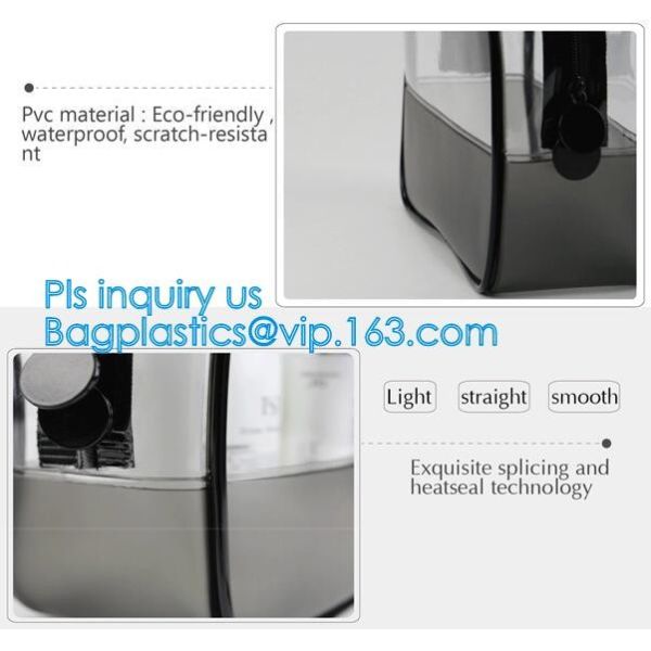 Макияжа PVC сумки мешка молнии держателя сумки мытья перемещения сумка большого ясная косметическая, макияж pvc прозрачной пластмассы молнии