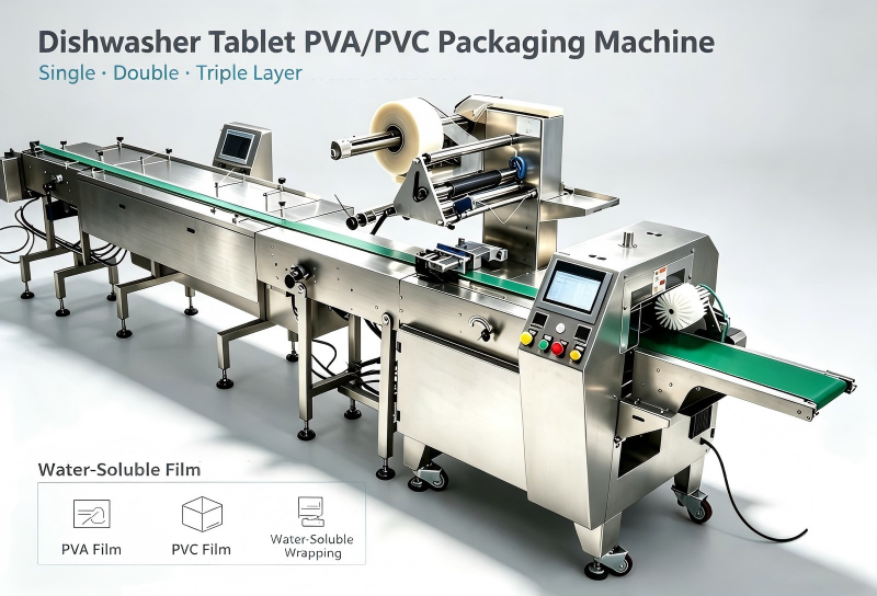 Automatic Tablet Manufacturing Machine Overwrapping Tablet Packing Line 50pcs/Minute