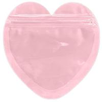 PINK Macaron Heart Jewelry Self-Sealing Bags for Packaging Gifts Storage Solutions