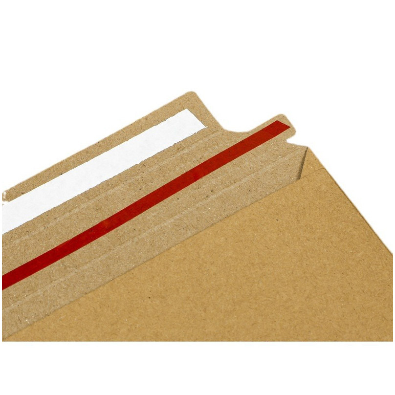 Recyclable Kraft Mailing Bag Recyclable Kraft Mailing Bag with Adhesive Seal Strip and Custom Logo Printing for Sustainable