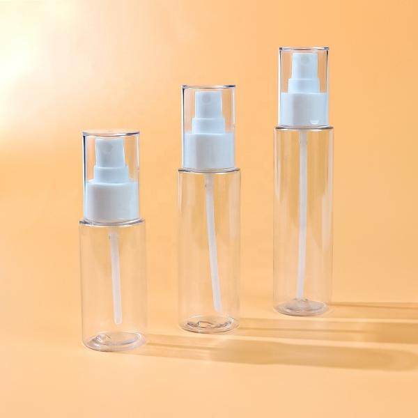 Bouteilles de pulvérisation en plastique de 100 ml de 120 ml de 150 ml avec sérigraphie de luxe