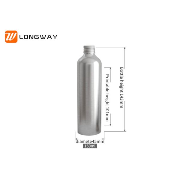 Small Matte Silver Plastic Cosmetic Bottles With Aluminum Cap OEM Acceptable