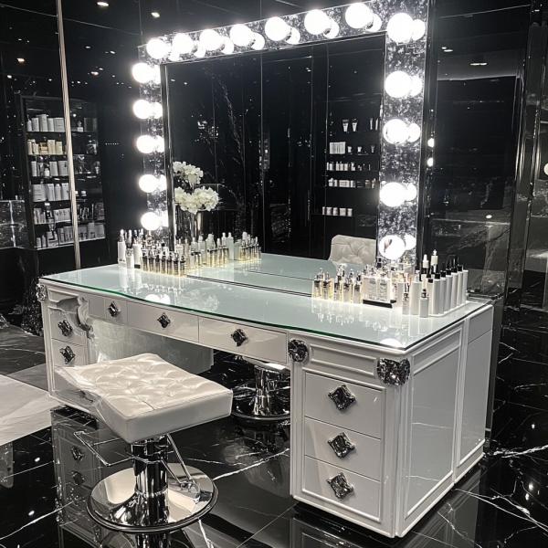Vanity Makeup Mirror With Lights Cosmetic Mirror With 15 Dimmable LED Bulbs