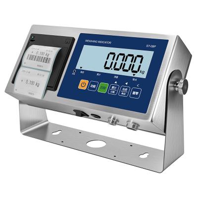 Indicador de escala digital de acero inoxidable industrial con impresora