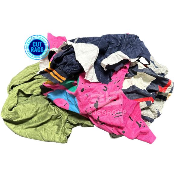 All purpose industrial cleaning wiping rags mix colour cloth scraps 5KG cotton rags for machinery