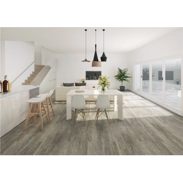GKBM FT-W29122-1 183*1220mm Anti-slip Fireproof Gray Maple Stone Composite Click SPC Flooring