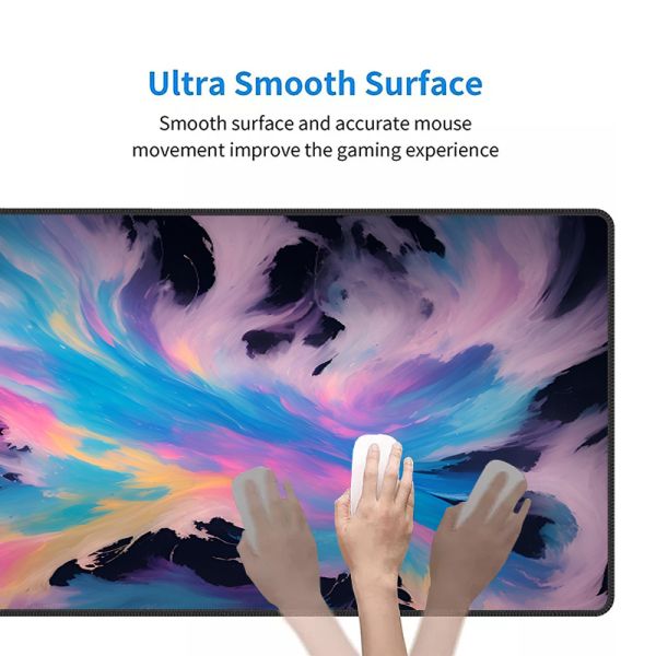 100% Eco-friendly Rectangular Rubber Pad for Gaming Customized Neoprene Desk Mat