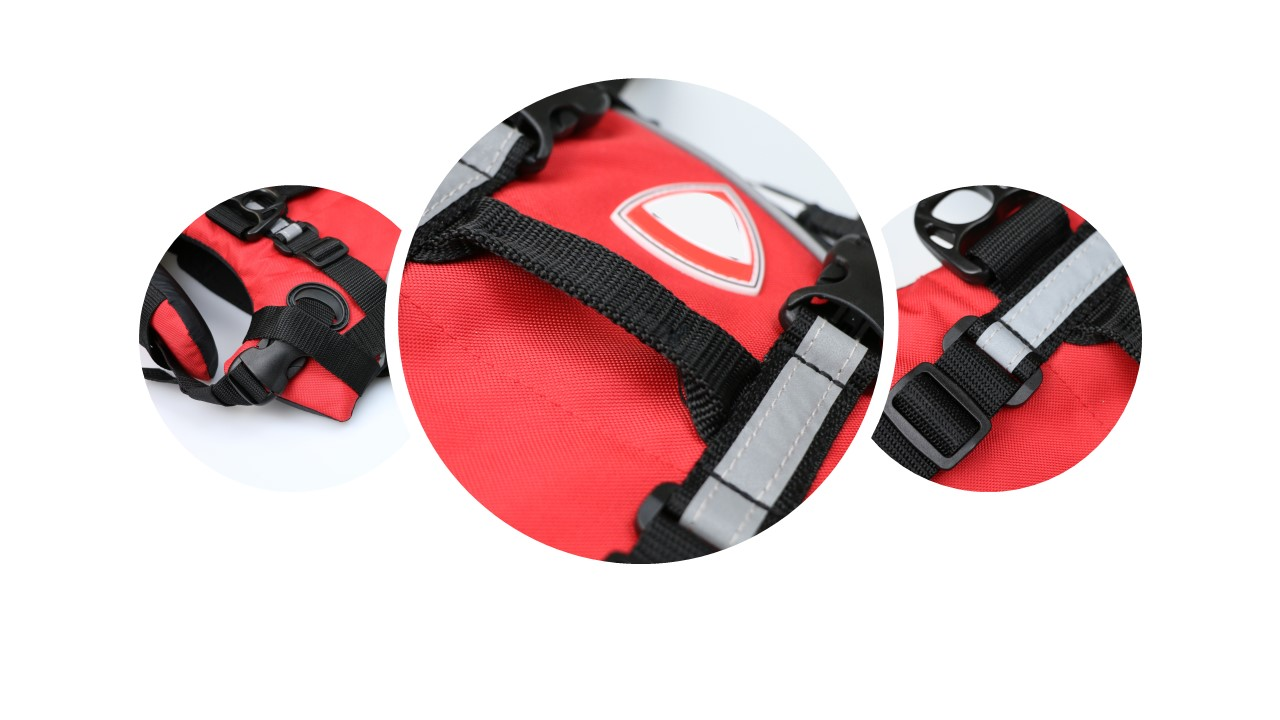 Adjustable Pet Life Vests Reflective Buoyancy Dog Swimming Jacket XS-XL