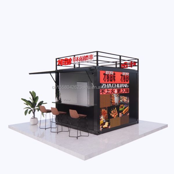 Modern Design Style 10ft Container Sentry Box Fast Food Truck Mobile Coffee Truck Bar Convenience Store