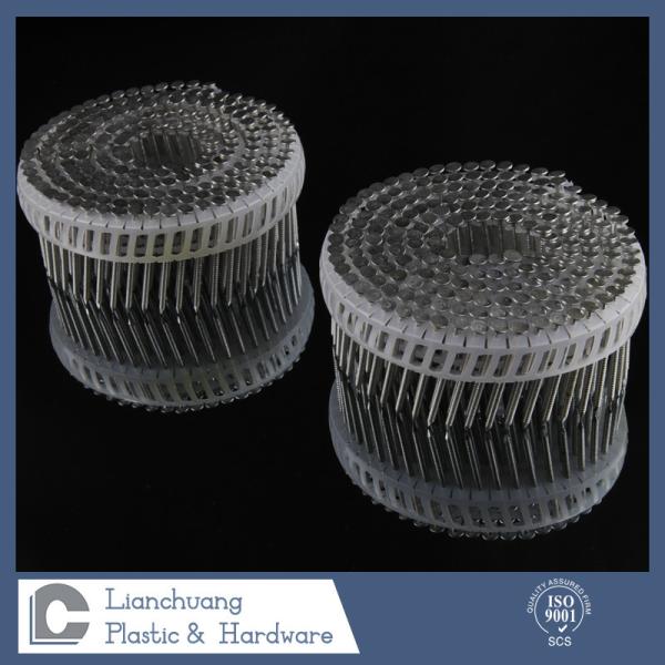 Bobina plástica Ring Shank Nails Twist Shank de aço inoxidável para a arma do prego