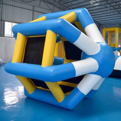 roda inflável colorida do hamster de encerado do PVC de 0.9mm para jogos da água