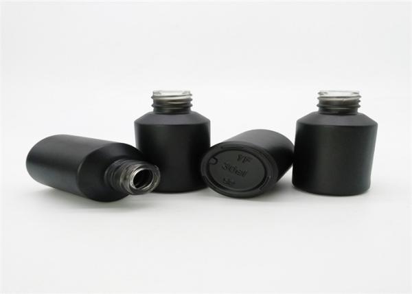 In Stock Black Frosted Small Glass Dropper Bottles With 18/410 Neck Size