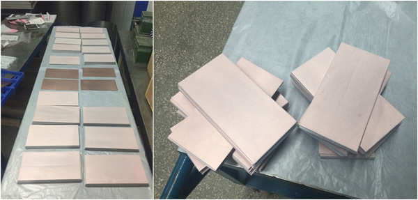 Cu/MoCu/Cu Copper Heat Spreader , High Performance Copper Heat Sink