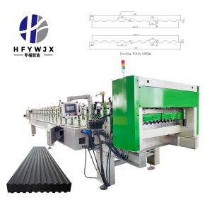 Intelligent High-Speed PLC Controlled Double Layer Trapezoidal Roll Forming Machine for Customizable Roof Panels