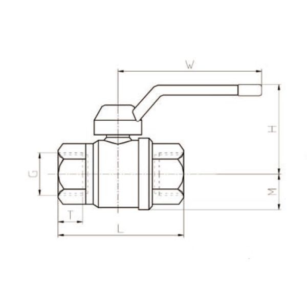 Low Pressure Two Piece Ball Valve Two Way Three Way G Thread Copper Industrial