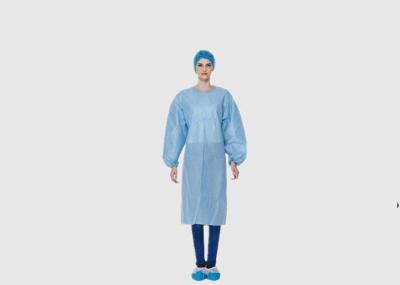 Dust Proof Blue SMS Surgical Gown , Disposable Surgery Gowns Weight 35g