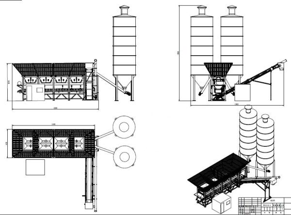 Dry Batch Concrete Plant Ready Mix Concrete Batching Plant High Productivity Fast dry concrete batching plant