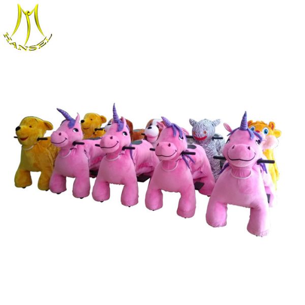 Hansel fast profit walking robot ride on plush motorized animals in mall