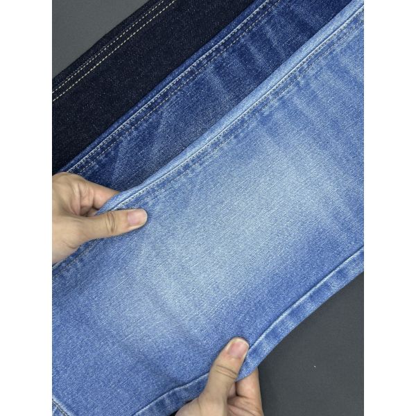 High Stretch Cotton Blend Fabric 12.4oz 420GSM Blue Stretch Denim Fabric OEKO-TEX 100