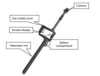 Caméra télescopique de recherche de Polonais IR de fibre de carbone sous le système de surveillance de véhicule 1080p