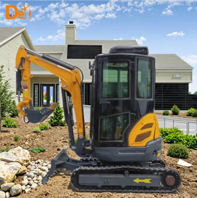 Full Hydraulic Pilot 2.5 Ton Mini Excavator Equipment Multi Purpose Small Digging Machine