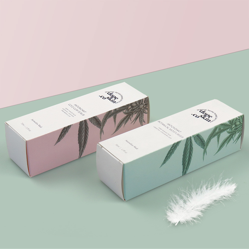 Изготовленная на заказ коробка 350gsm C1S бумажная Skincare упаковывая лоснистым коробку напечатанную слоением сложенную