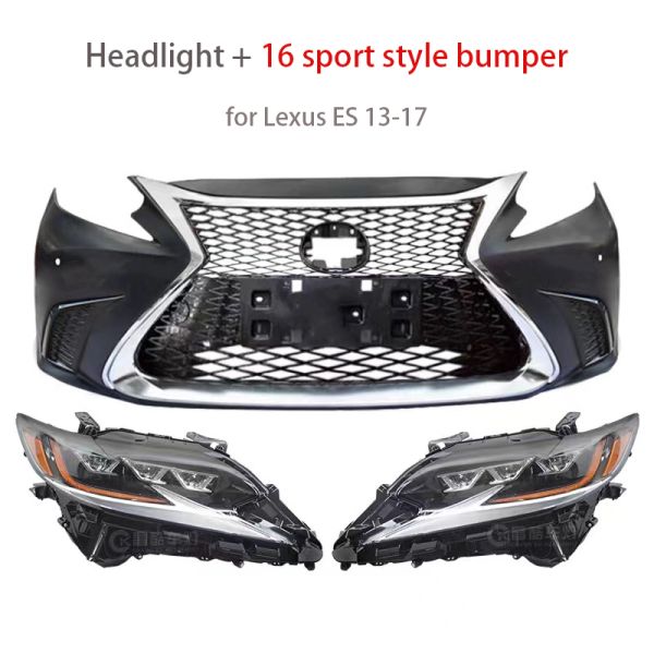 Hot Sale Lexus Facelift 2018 Ls Style Pp Front Bumper and Headlights for 2013-2017 Lexus Es