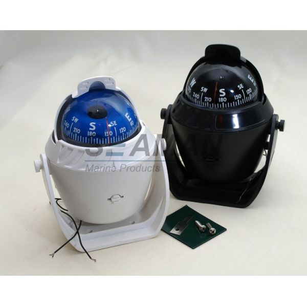 Пластиковый морской морской компас шлюпки с цветом белых СИД светлым/черноты