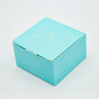 Logotipo de carimbo de ouro Caixas de embalagem personalizadas Azul Exquisite Creme facial Caixa de embalagem cosmética